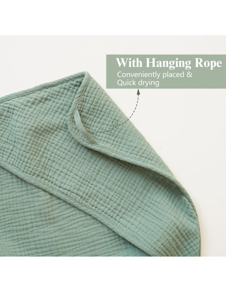 Toallas con Capucha de Muselina Coreeky 81x81 cm 2 Piezas