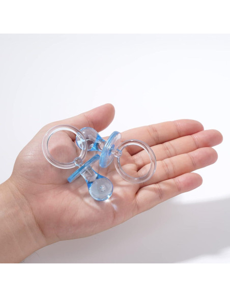 50 Chupetes de Acrílico Azul para Fiesta de Bebé DIY
