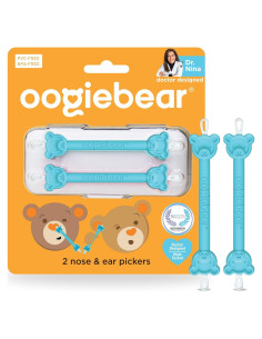 Limpiador de Nariz y Cera de Oído Oogiebear - Paquete de 2 Azul