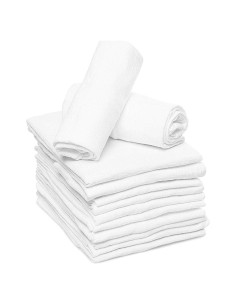 Paquete de 10 Pañales de Tela Ruvanti 100% Algodón 61x61cm