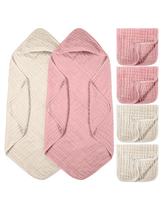 Juego de Toallas de Baño VitalCozy para Bebés 6 Piezas