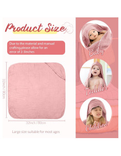 Juego de Toallas de Baño VitalCozy para Bebés 6 Piezas 2