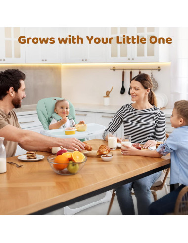 Silla Alta Portátil Ezebaby Verde para Bebés y Niños Pequeños