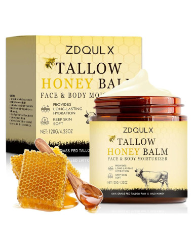 Bálsamo Hidratante Facial ZDQULX con Sebo de Res y Miel 120g