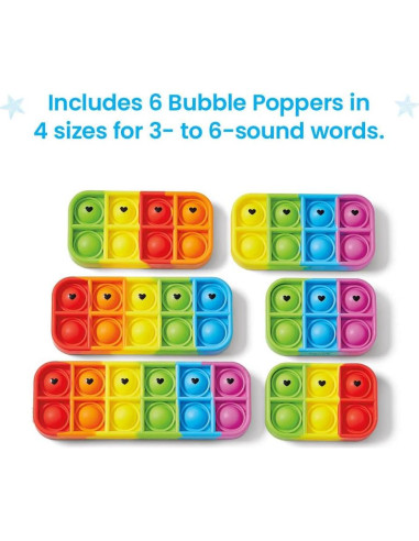 Caja Elkonin hand2mind Sensory Bubble Poppers 6 Poppers