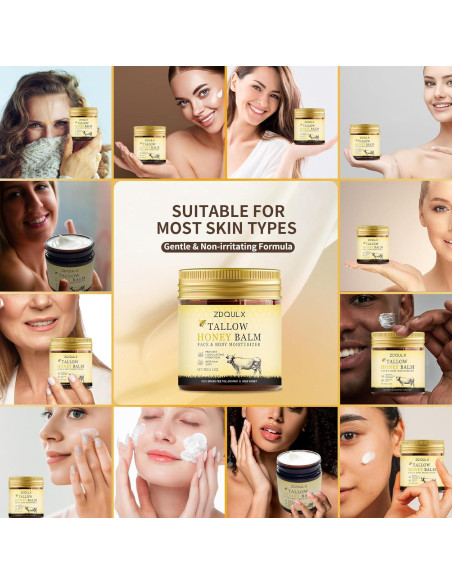 Bálsamo Hidratante Facial ZDQULX con Sebo de Res y Miel 120g