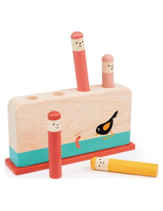 Juguete de Madera Mentari Early Bird Pop Up - 4 Gusanos - 18m+