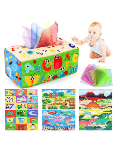 Caja de Tejidos Montessori URMYWO para Bebés 0-1 Año