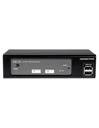 Conmutador KVM USB 2.0 ConnectPRO UR-12 2 Puertos DDC