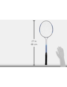 Raqueta de Bádminton Champion Sports Acero Templado 66 cm Azul 2