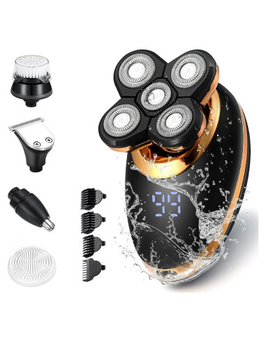 Afeitadora eléctrica 5 en 1 Dghvin Oro 5D recargable USB
