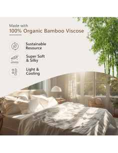 Juego de Sábanas de Viscosa Bambú Belle Terre California King 2