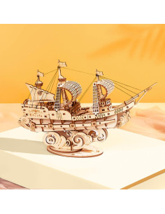 Rolife Kit de Rompecabezas de Madera 3D Barco de Vela 118 Piezas 2