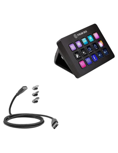 Cable USB Tipo-C BoxWave MagnetoSnap 100W para Elgato