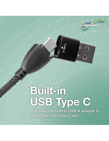 Cable USB Tipo-C BoxWave MagnetoSnap 100W para Elgato