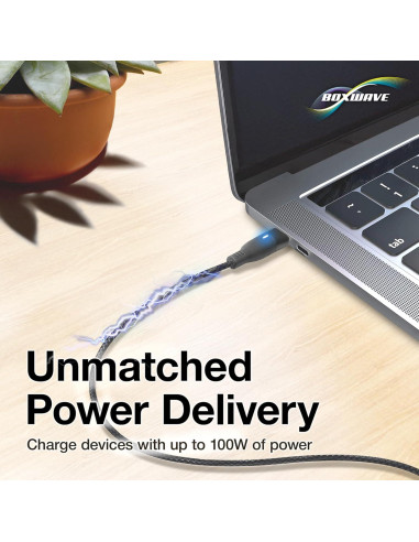 Cable USB Tipo-C BoxWave MagnetoSnap 100W para Elgato
