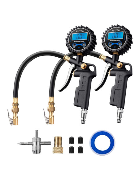 Manómetro Digital de Neumáticos AstroAI 250 PSI con Inflador