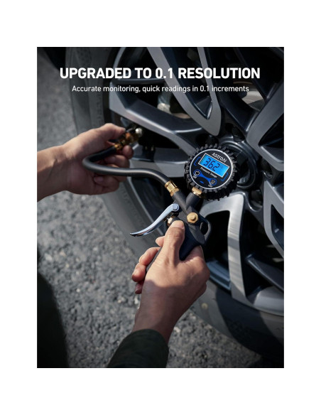 Manómetro Digital de Neumáticos AstroAI 250 PSI con Inflador