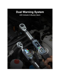 Juego de Llave de Torque Digital GROWNEER 1/4" y 1/2" 1.5-200 Nm 2