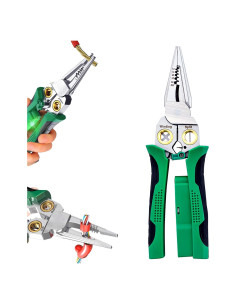 Pelacables 8 en 1 Bssymay con probador de voltaje y crimpador