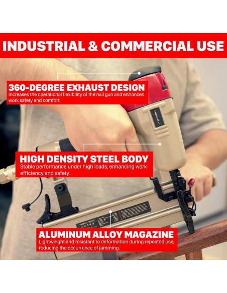 Clavadora Neumática KEENTECH F50B 18 Gauge 2 en 1 con Estuche