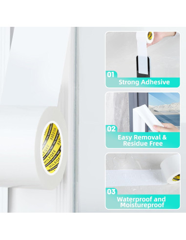 Cinta de Sellado MILEQEE Blanca 5.08cm x 20m Impermeable