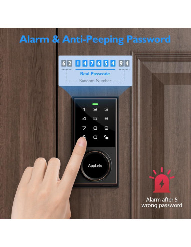 Cerradura Electrónica Inteligente Aibocn con Teclado y Alarma