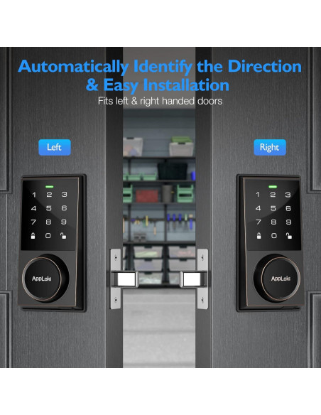 Cerradura Electrónica Inteligente Aibocn con Teclado y Alarma