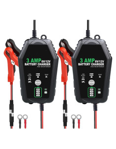Cargador de Batería Inteligente Aorika 6V/12V 3A - Paquete de 2