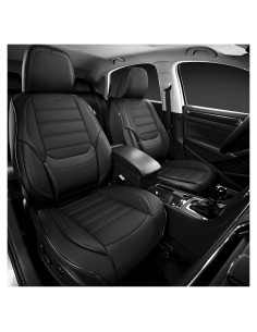 Funda de Asiento Skechers Max Cushioning, Cuero Negro, 2 Unidades