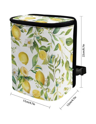 Basurero de Coche Dreaweet Limón a Prueba de Fugas 17x12x22cm