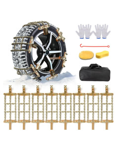 Cadenas de Nieve Antideslizantes SENWELL-KA 235-285mm - Paquete de 8