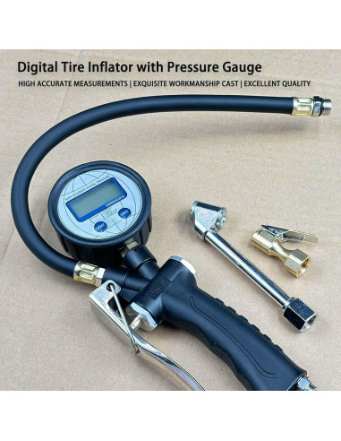 Manómetro Digital de Presión QiLee QL-006, 0-18 Bar, 3 en 1