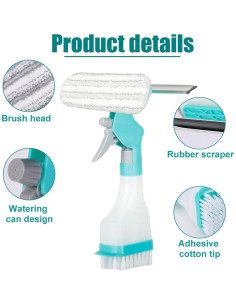 Kit de Limpieza de Ventanas DONGKER 4 en 1 con Spray y Microfibra 2