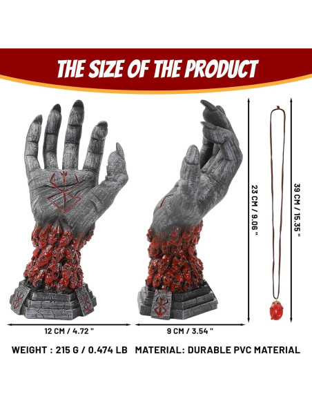 Estatua Berserk Mano de Dios Kuberas 22.86x11.94cm PVC Estatua Berserk Mano de Dios Kuberas 22.86x11.94cm PVC