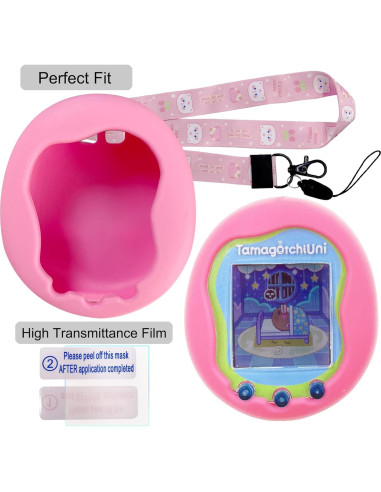 Funda de Silicona Xcivi con Cordón y Protector para Tamagotchi Uni