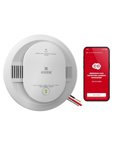 Detector de Humo y Monóxido de Carbono Kidde 30CUAR-W Inteligente