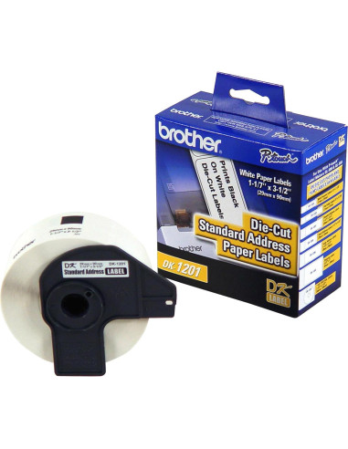 Etiquetas de Dirección Brother DK-1201, 400 Unidades, 29x90mm