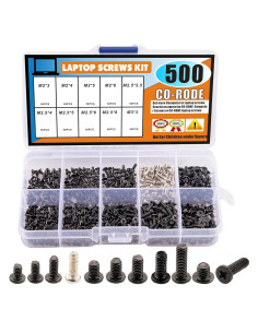 Juego de tornillos para laptop CO-RODE 500 piezas M2 M2.5 M3