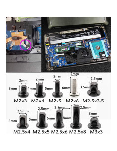 Juego de tornillos para laptop CO-RODE 500 piezas M2 M2.5 M3 2