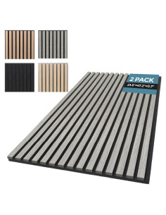 Paneles Acústicos de Madera AKUMAX Siner Oak - 2 Piezas 61x122 cm