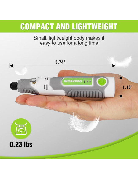 Herramienta Rotativa Inalámbrica Workpro 71 Accesorios 3 Velocidades