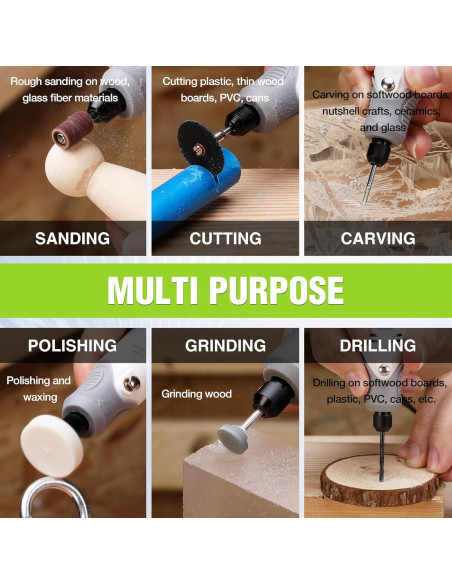 Herramienta Rotativa Inalámbrica Workpro 71 Accesorios 3 Velocidades