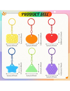 6 Llaveros Antiestrés Sensoriales Landical para Niños y Adultos 2