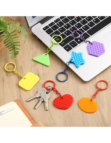 6 Llaveros Antiestrés Sensoriales Landical para Niños y Adultos 6 Llaveros Antiestrés Sensoriales Landical para Niños y Adultos