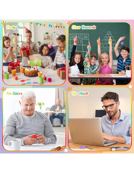 6 Llaveros Antiestrés Sensoriales Landical para Niños y Adultos 6 Llaveros Antiestrés Sensoriales Landical para Niños y Adultos