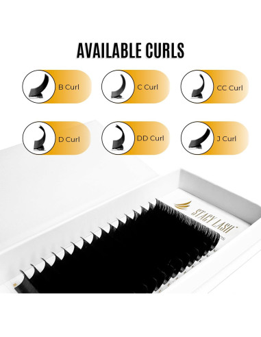 Extensiones de Pestañas Easy Fan Stacy Lash C Curl 10mm 0.05mm