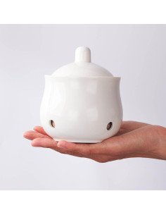 Contenedor de Ajo con Tapa CHILDIKE 355 ml Porcelana Blanca 2