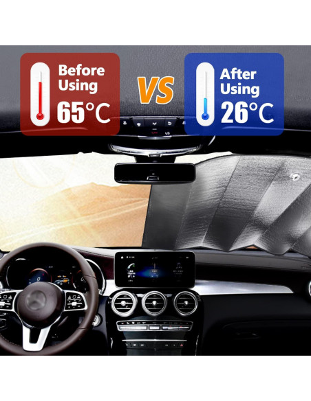 Sombrilla de Parabrisas de Coche Heart Horse 149.86x81.28cm