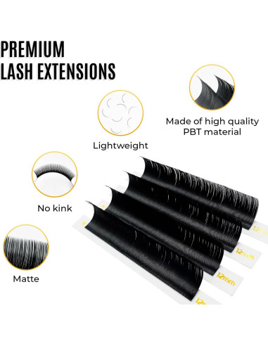 Extensiones de Pestañas Easy Fan Stacy Lash C Curl 10mm 0.05mm